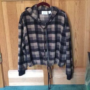 Christopher & Banks Hooded Fleece Zip Top